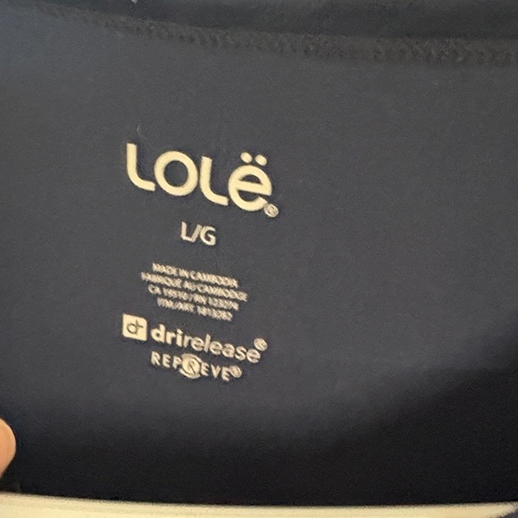 Lole Women's Navy Geometric Long Sleeve Tee - Picture 2 of 4